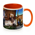 11 Oz. Full Color Two Tone Mug (Maroon Red Handle & Interior)